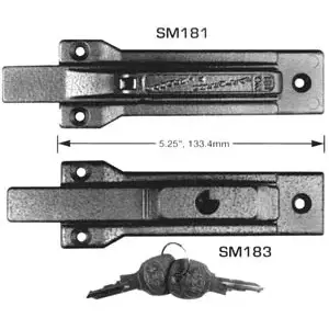Sargent & Greenleaf 1881-001 S&G NKL Sliding Mechanical Deadbolt, Less Strike