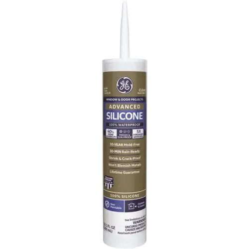 Advanced 10.1 oz. Clear Exterior/Interior Silicone 2-Window and Door Sealant - pack of 12