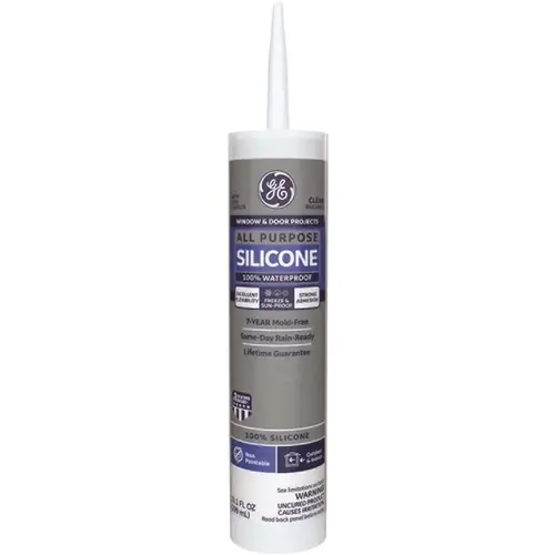 10.1 oz. Clear Silicone 1-All Purpose Sealant - pack of 12