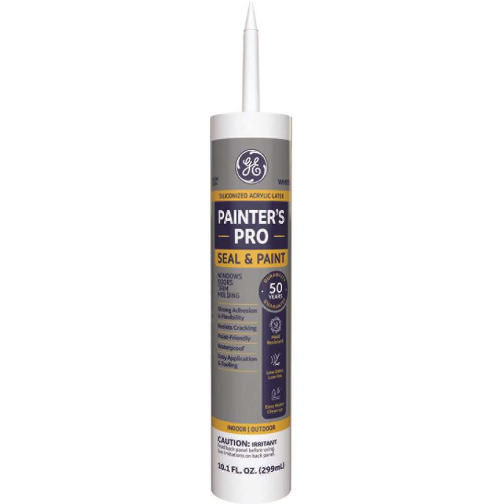GE 2733499 Painters Pro Seal & Paint 10oz White All-Purpose Acrylic Latex Sealant - pack of 12