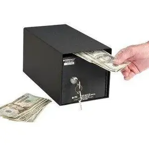 Perma-Vault PRO-20 Tubular Lock Cash Protection System with Anti-Fish Baffle Black