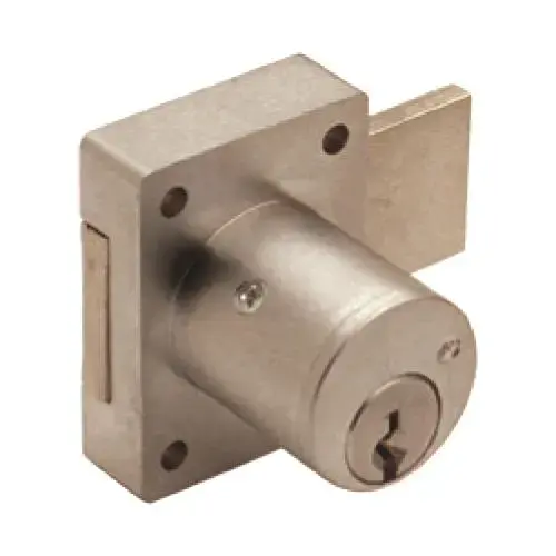 26D KD #101 Drawer Lock, 1-1/8" Length, Schlage C Keyway, Satin Chrome