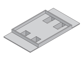 CRL-U.S. Aluminum CP801 Vertical Closure Plate Mill - pack of 50