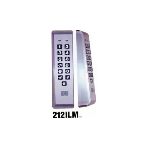 212iLM-AL Indoor/Outdoor Mullion-Mount Keypad, Aluminum Stainless Steel