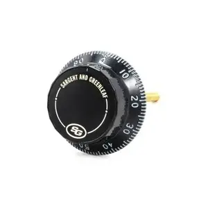 Sargent & Greenleaf D300-18 S&G FR Dial, Large Knob for 6700 Lock, B&W