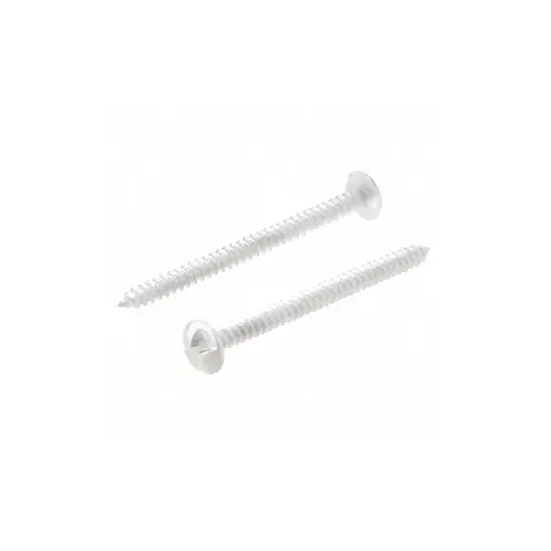 White Security Door One Way Screws - pack of 8 White Security Door One Way Screws - pack of 8