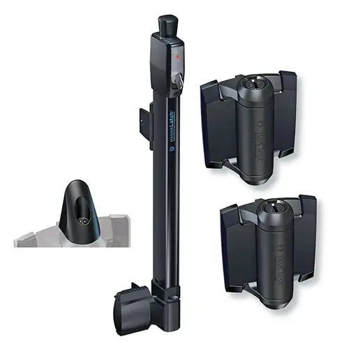 Gate Kit With Regular Duty Gate Hinges With Screws And Safety Cap, Black