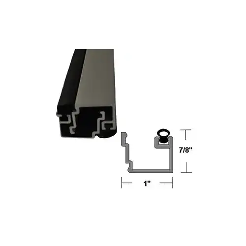 1/4" GLASS STOP W/VINYL-CL ESA