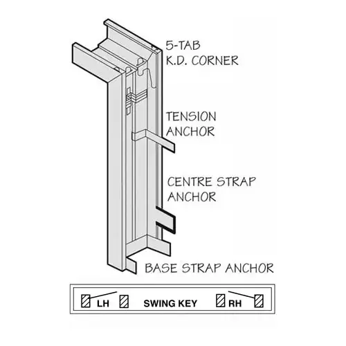 Standard Duty Door Frame, 5-7/8" Jamb Depth