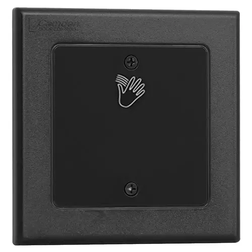 SureWave CM-325 Series Touchless Switch, 2" to 18" Range, 1 Relay, Double Gang Hand Icon Faceplate, Black Finish Applied SureWave CM-325 Series Touchless Switch, 2" to 18" Range, 1 Relay, Double Gang Hand Icon Faceplate, Black Finish Applied