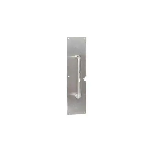 4" x 16" Square Corner Pull Plate with 8" 1194 Pull Aluminum Finish 4" x 16" Square Corner Pull Plate with 8" 1194 Pull Aluminum Finish