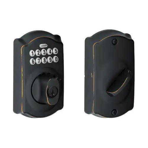 Camelot Electronic Keypad Deadbolt C Keyway with 12287 Latch and 10116 Strike Matte Black Finish Camelot Electronic Keypad Deadbolt C Keyway with 12287 Latch and 10116 Strike Matte Black Finish