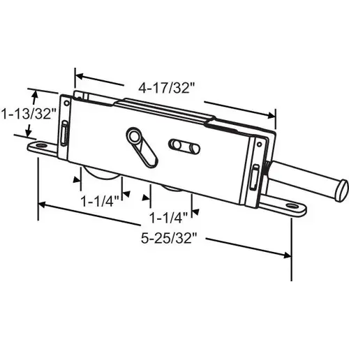 Patio Door Tandem Roller 1-1/4 Wheels