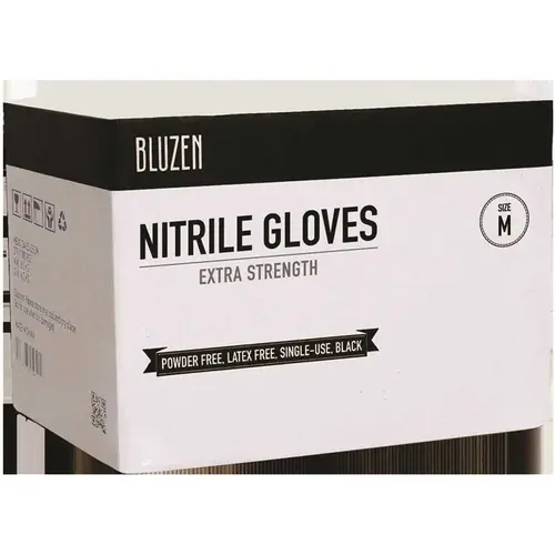 Extra Large Black Extra-Strength 5mil Nitrile Gloves Case - pack of 1000