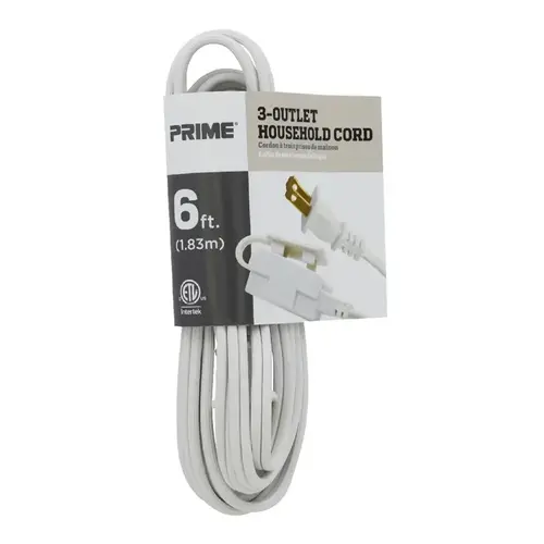 Extension Cord Indoor 6 ft. L White 16/2 SPT-2 White Extension Cord Indoor 6 ft. L White 16/2 SPT-2 White