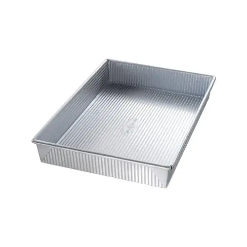Rectangular Pan 9.5" W X 13.625" L Silver Silver