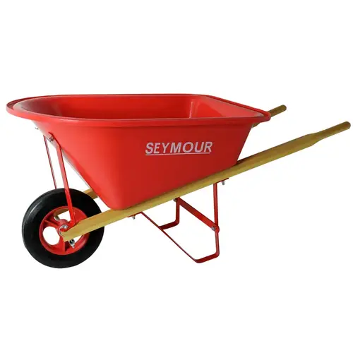 Wheelbarrow, Poly, Ball Bearing Wheel Red Wheelbarrow, Poly, Ball Bearing Wheel Red