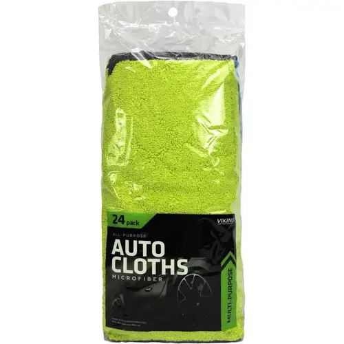 Auto Cleaning Cloth 16" L X 12" W Microfiber Assorted