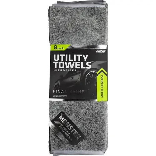 Towel 16" L X 16" W Microfiber Gray Towel 16" L X 16" W Microfiber Gray