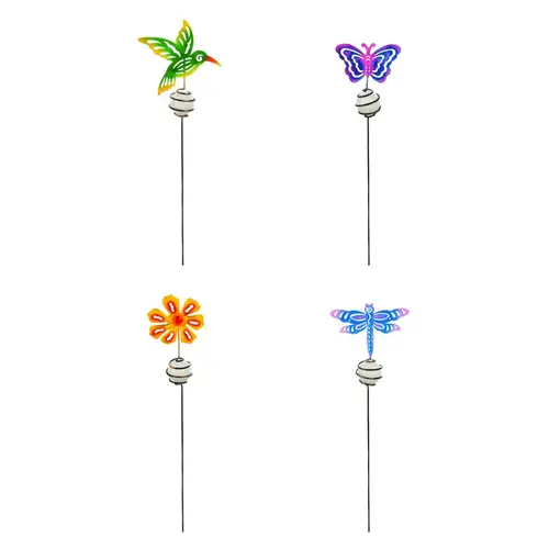 Pot Stake Multicolored Iron 15" H Multicolored Pot Stake Multicolored Iron 15" H Multicolored