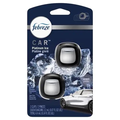 Vent Clip Car Platinum Ice Scent 0.07 oz Liquid Pair Vent Clip Car Platinum Ice Scent 0.07 oz Liquid Pair