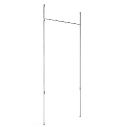 Curtain Rod Metallic Nickel Silver 36" L X 66" L Metallic Nickel