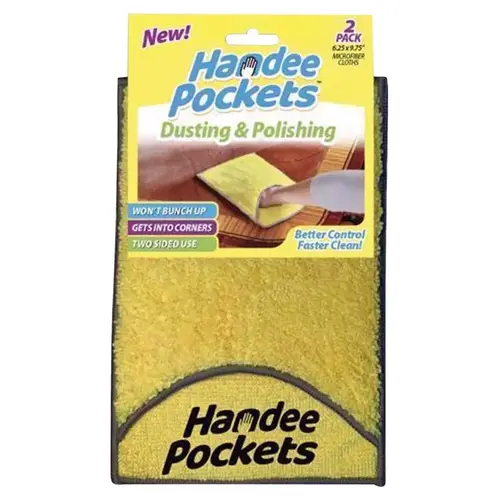 Cleaning Cloth Microfiber 6.25" W X 9.75" L Yellow Pair Cleaning Cloth Microfiber 6.25" W X 9.75" L Yellow Pair