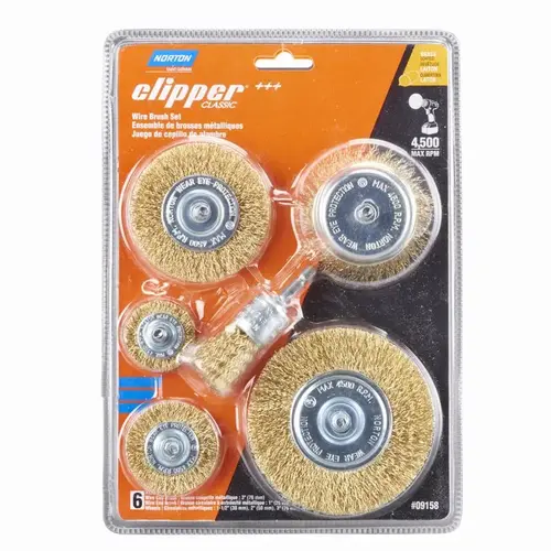 Wire Wheel Brush Clipper 1" Brass 4500 rpm Wire Wheel Brush Clipper 1" Brass 4500 rpm