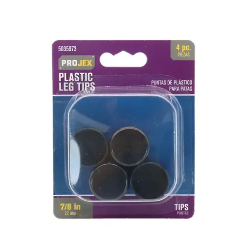 Leg Tip Plastic Black Round 7/8" W Black Leg Tip Plastic Black Round 7/8" W Black