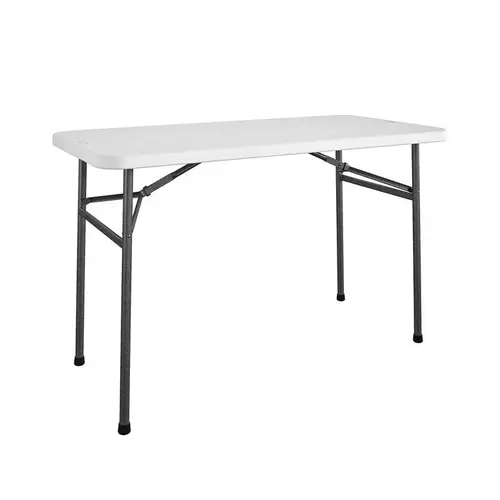 Folding Table Casual 24.05" W X 48" L Rectangular White