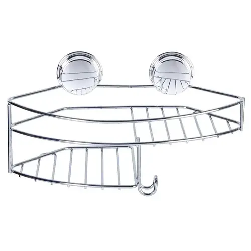 Shower Basket Stick N Lock Plus 5.44" H X 6.5" W X 11.8" L Chrome Silver Chrome Shower Basket Stick N Lock Plus 5.44" H X 6.5" W X 11.8" L Chrome Silver Chrome