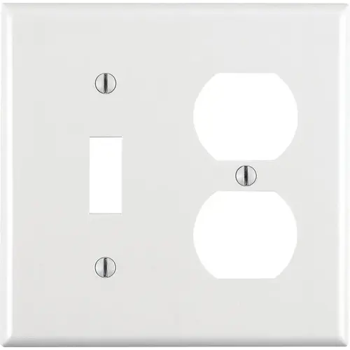 Wall Plate White 2 gang Thermoset Plastic Duplex/Toggle White - pack of 25 Wall Plate White 2 gang Thermoset Plastic Duplex/Toggle White - pack of 25
