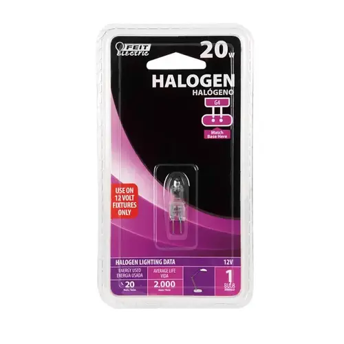 Halogen Bulb 20 W T3 Tubular 250 lm Soft White Clear