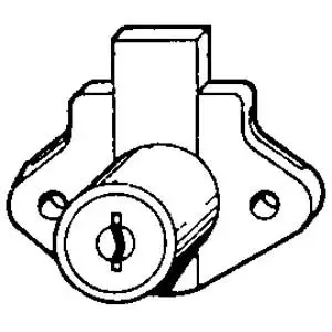 CCL Security Products 02066 US4 KA #CAT30 US4 KA #CAT30 Disc Tumbler Drawer Lock, 7/8" Cylinder Satin Brass