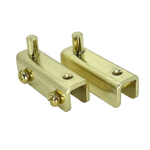 Brass Standard Mount Glass Door Hinge Pair Brass Standard Mount Glass Door Hinge Pair