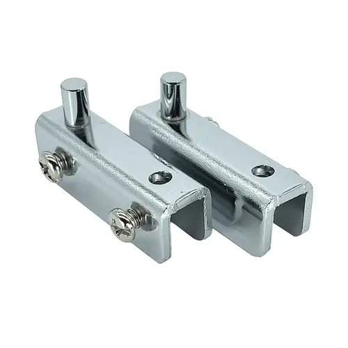 Chrome Standard Mount Glass Door Hinge Pair Chrome Standard Mount Glass Door Hinge Pair