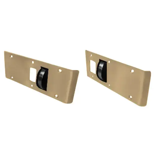 Combo Double Lipped Strike And Rescue Stop For 1/8" Inset Door Bright Brass