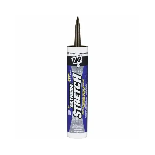 EXTREME STRETCH Premium Elastomeric Sealant, Dark Brown, 24 hr Curing, 40 to 100 deg F, 10.1 fl-oz EXTREME STRETCH Premium Elastomeric Sealant, Dark Brown, 24 hr Curing, 40 to 100 deg F, 10.1 fl-oz