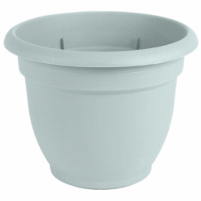 Bloem AP1037 Ariana Series Planter, 10.8 in W, 10.8 in D, Round, Plastic, Misty Blue