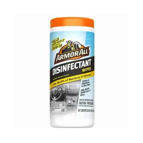 Disinfectant Wipes for Interior Automotive Surfaces, 30 ct