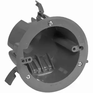 GB BOX-RC18 Electrical Box, 4.4 in W, 4.4 in D, 2.7 in H, 1-Gang, Polycarbonate, Gray