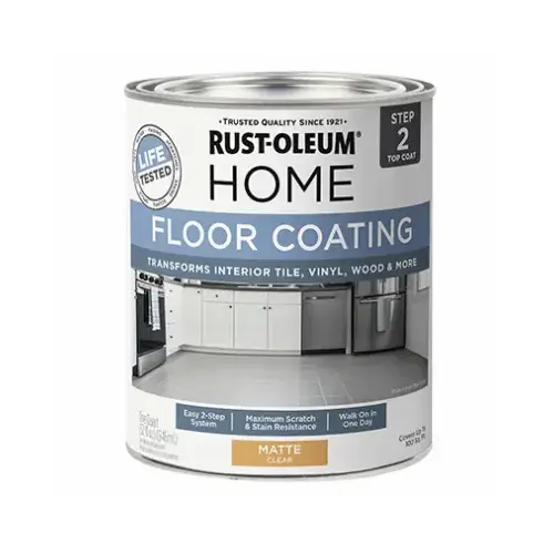 HOME Floor Top Coat, Matte, Clear, 1 qt HOME Floor Top Coat, Matte, Clear, 1 qt