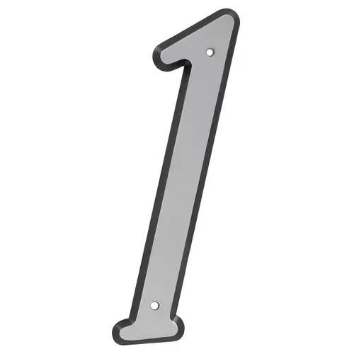House Address Number 1, Nail-On, Reflective Plastic, 4 In.