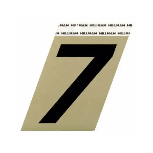 Number 3" Reflective Black Vinyl Self-Adhesive 7 Glossy