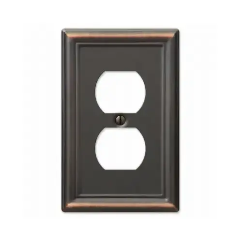 Chelsea Receptacle Wallplate, 2 -Gang, Steel, Bronze Chelsea Receptacle Wallplate, 2 -Gang, Steel, Bronze
