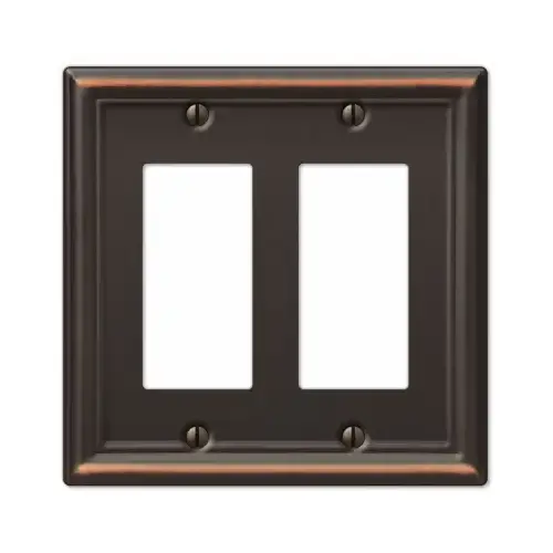 Wall Plate Chelsea Aged Bronze Bronze 2 gang Stamped Steel Rocker Aged Bronze Wall Plate Chelsea Aged Bronze Bronze 2 gang Stamped Steel Rocker Aged Bronze