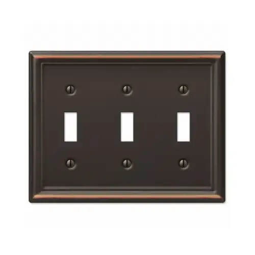 Wall Plate Chelsea Aged Bronze Bronze 3 gang Stamped Steel Toggle Aged Bronze Wall Plate Chelsea Aged Bronze Bronze 3 gang Stamped Steel Toggle Aged Bronze