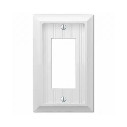 Cottage Wall Plate, White Faux Wood, 1 Rocker Cottage Wall Plate, White Faux Wood, 1 Rocker