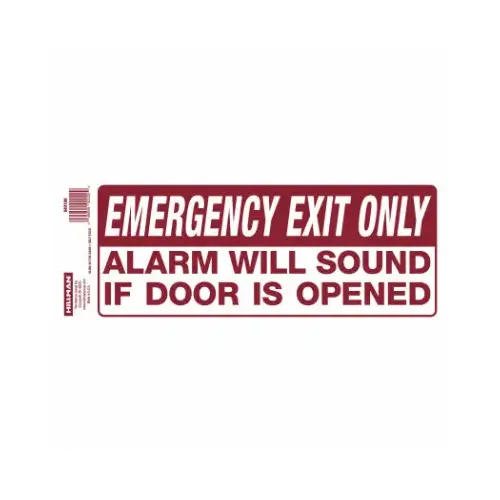 Emergency Exit Sign, Adhesive Glow-in-the-Dark, 4 x 10 In. Emergency Exit Sign, Adhesive Glow-in-the-Dark, 4 x 10 In.