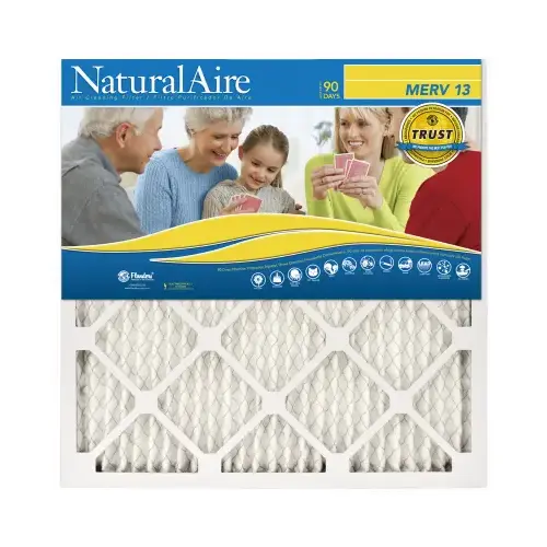 Air Filter 16" W X 25" H X 1" D Polyester Synthetic 13 MERV Pleated Air Filter 16" W X 25" H X 1" D Polyester Synthetic 13 MERV Pleated